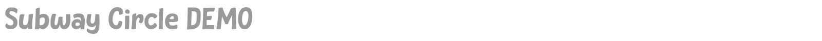 Subway Circle font preview